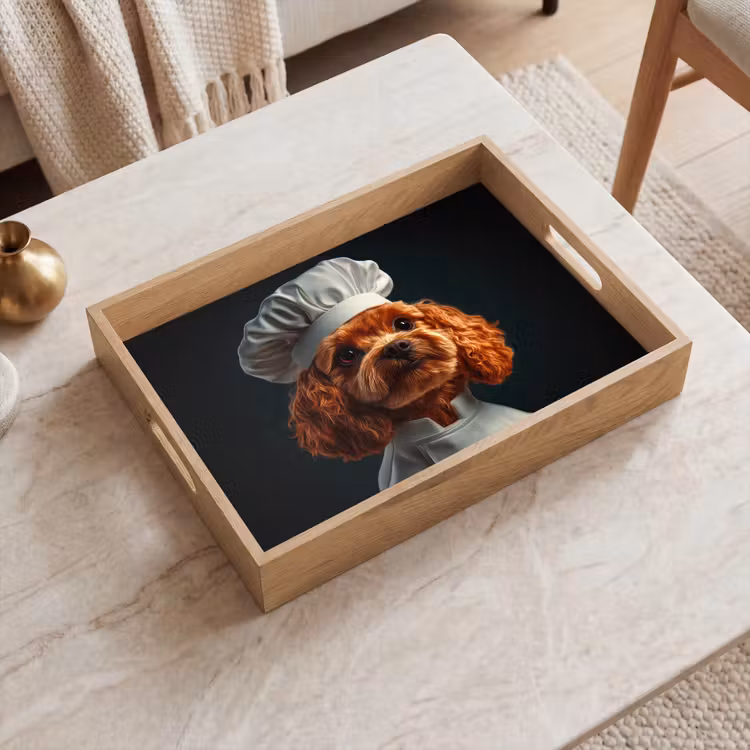 Dienblad - Bruin - Kok - Hondje — 2
