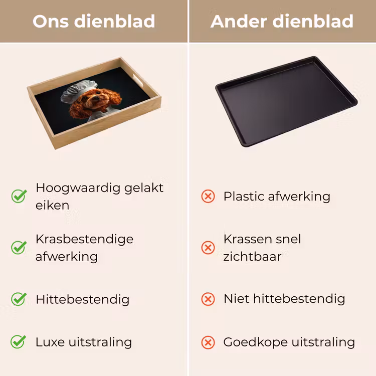 Dienblad - Bruin - Kok - Hondje — 3