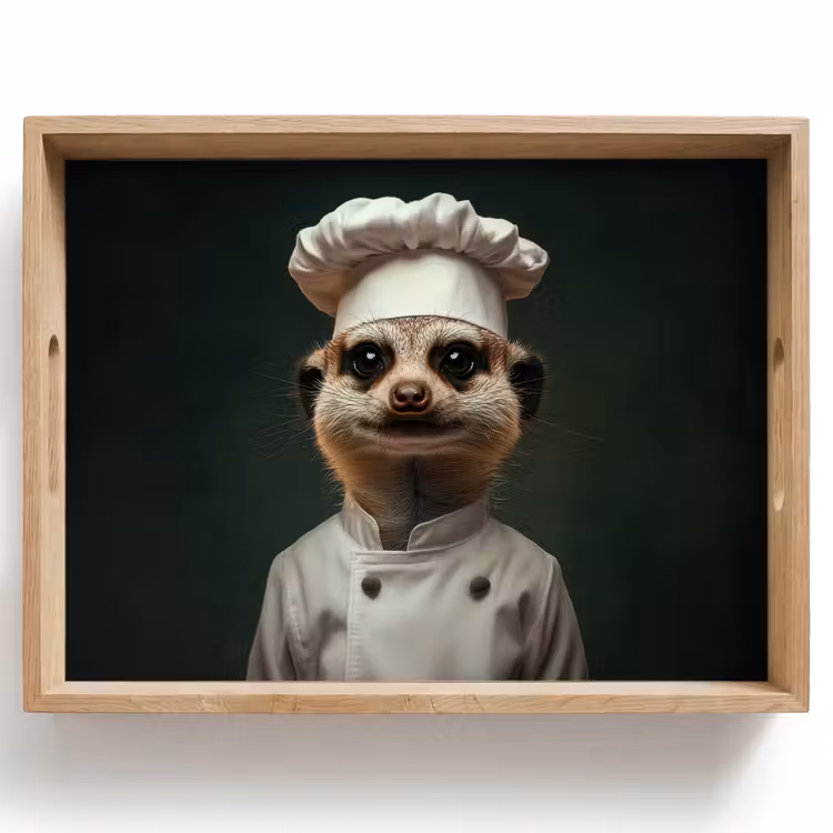Dienblad - Dier - Kok - Stokstaartje — 1