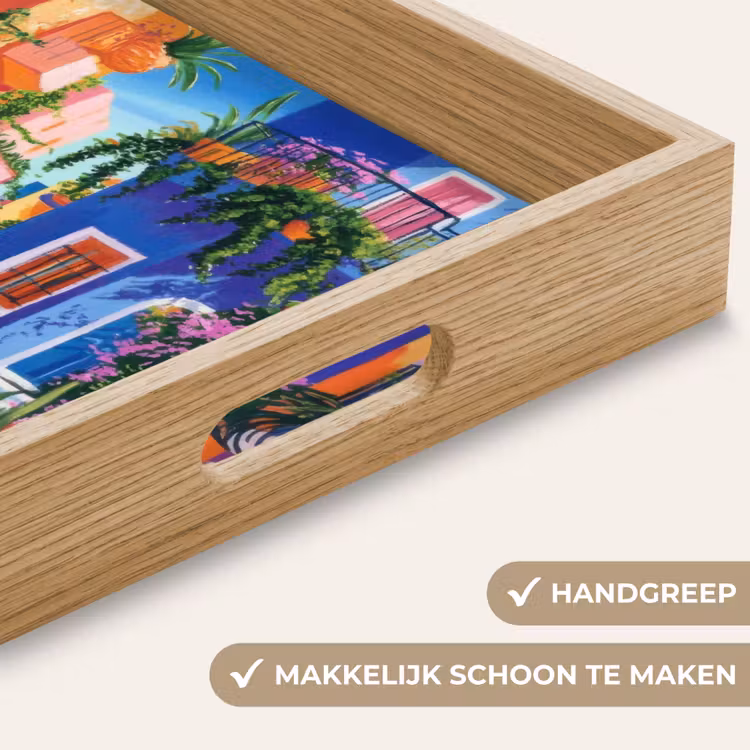 Dienblad - Geel - Blauw - Oranje - Huis — 5