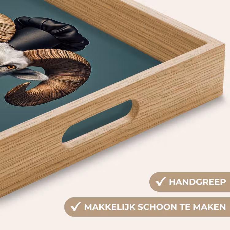 Dienblad - Geit - Hoorns - Kokskleding — 5