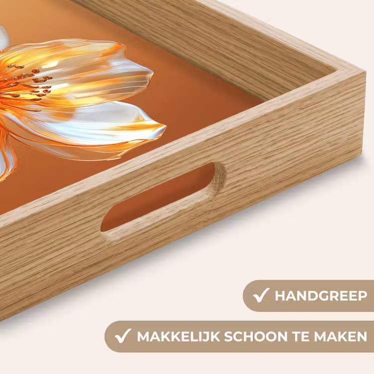 Dienblad - Glazen - Bloem - Oranje — 5