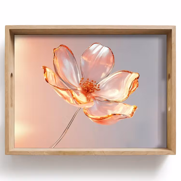 Dienblad - Glazen - Bloem - Roze — 1