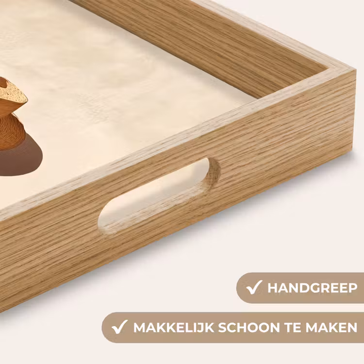 Dienblad - Hoed - Minimalistisch - Schaduw - Beige — 5