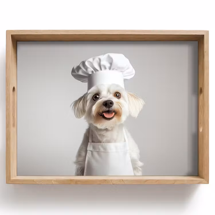 Dienblad - Hond - Wit - Kok — 1