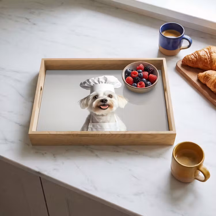 Dienblad - Hond - Wit - Kok — 4