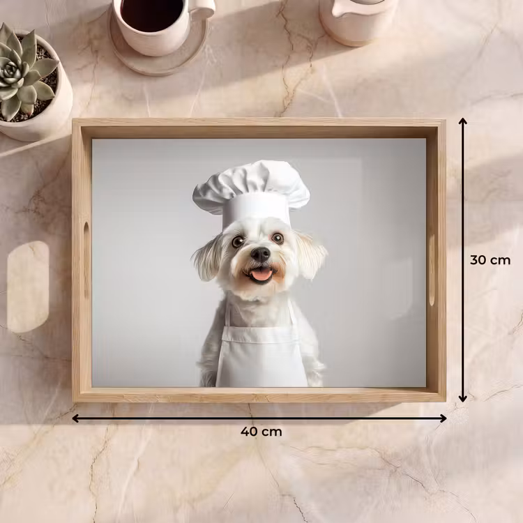 Dienblad - Hond - Wit - Kok — 9