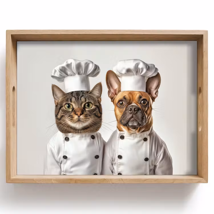 Dienblad - Kat - Hond - Kokskleding — 1