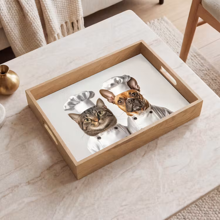 Dienblad - Kat - Hond - Kokskleding — 2