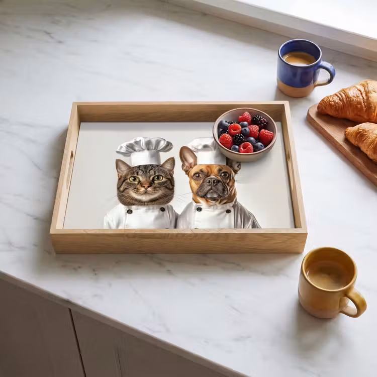 Dienblad - Kat - Hond - Kokskleding — 4