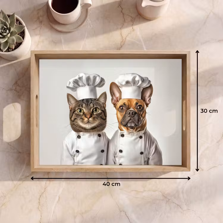 Dienblad - Kat - Hond - Kokskleding — 9