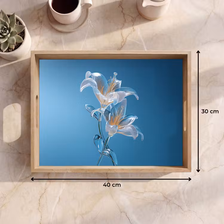 Dienblad - Lelies - Blauw - Glazen — 9