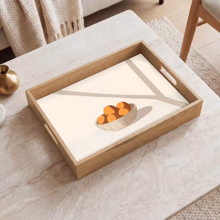 Dienblad - Mand - Fruit - Minimalistisch - Oranje — 2