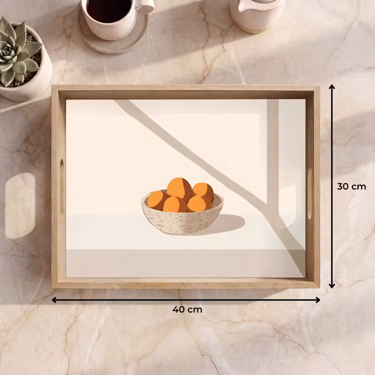Dienblad - Mand - Fruit - Minimalistisch - Oranje — 9