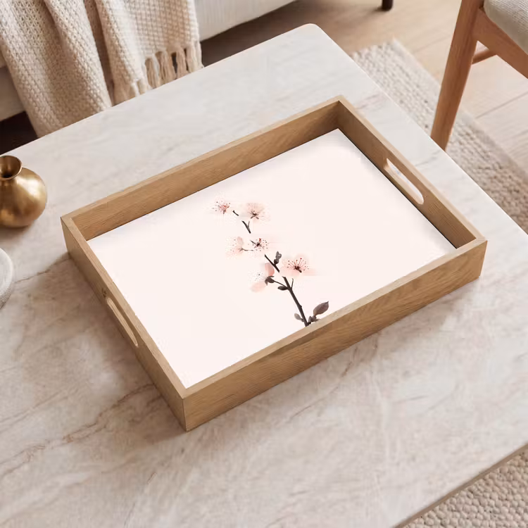 Dienblad - Minimalistisch - Bloesem - Tak - Roze — 2