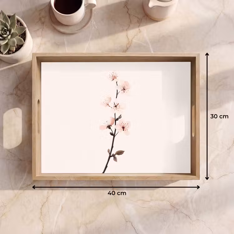 Dienblad - Minimalistisch - Bloesem - Tak - Roze — 9