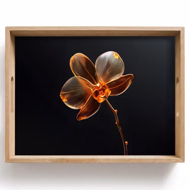 Dienblad - Orchidee - Doorzichtig - Bloem — 1