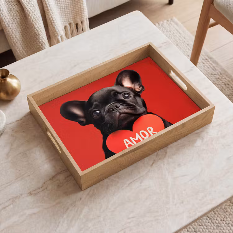 Dienblad - Amor - Hond - Hartje - Rood — 2