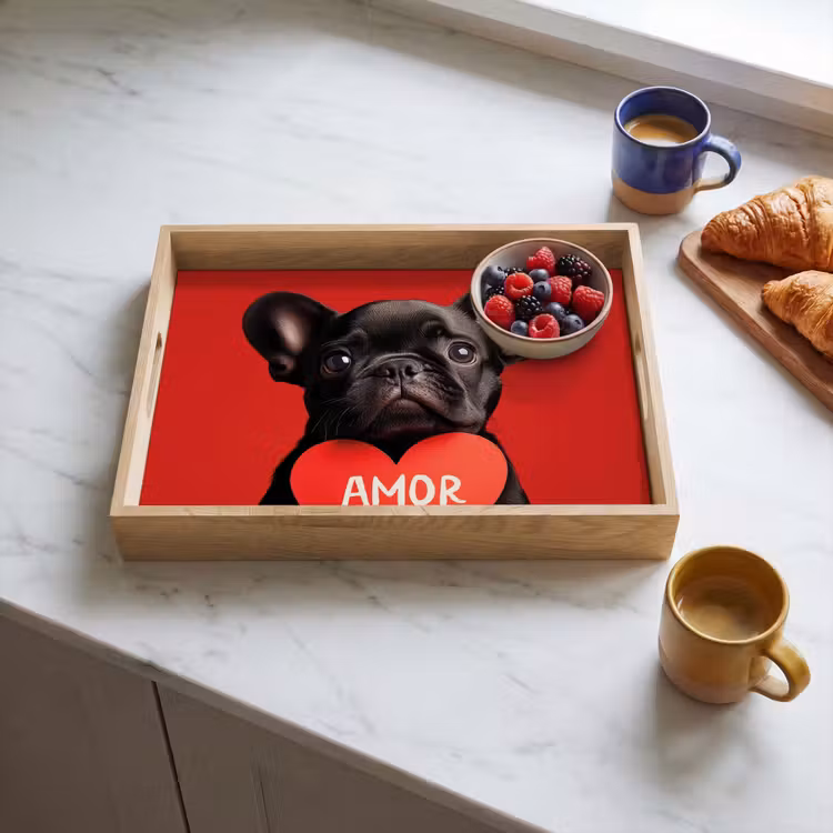Dienblad - Amor - Hond - Hartje - Rood — 4