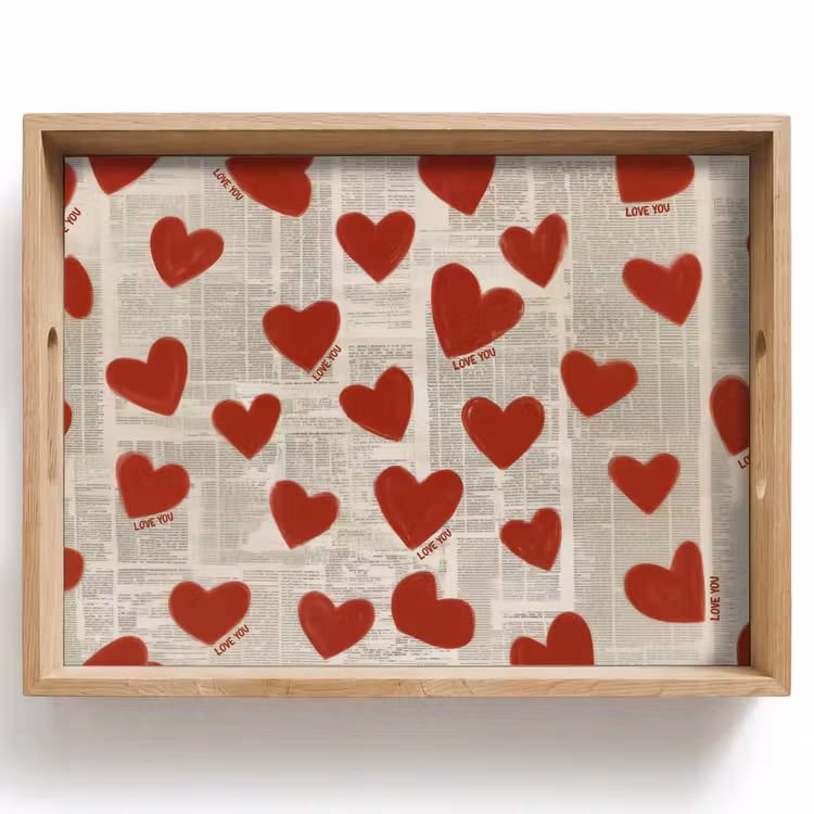 Dienblad - Hartjes - Krant - Loveyou — 1
