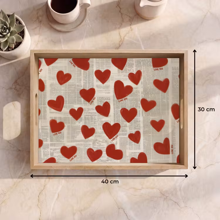 Dienblad - Hartjes - Krant - Loveyou — 9