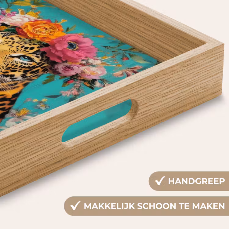 Dienblad - Luipaard - Bloemen - Kroon — 5