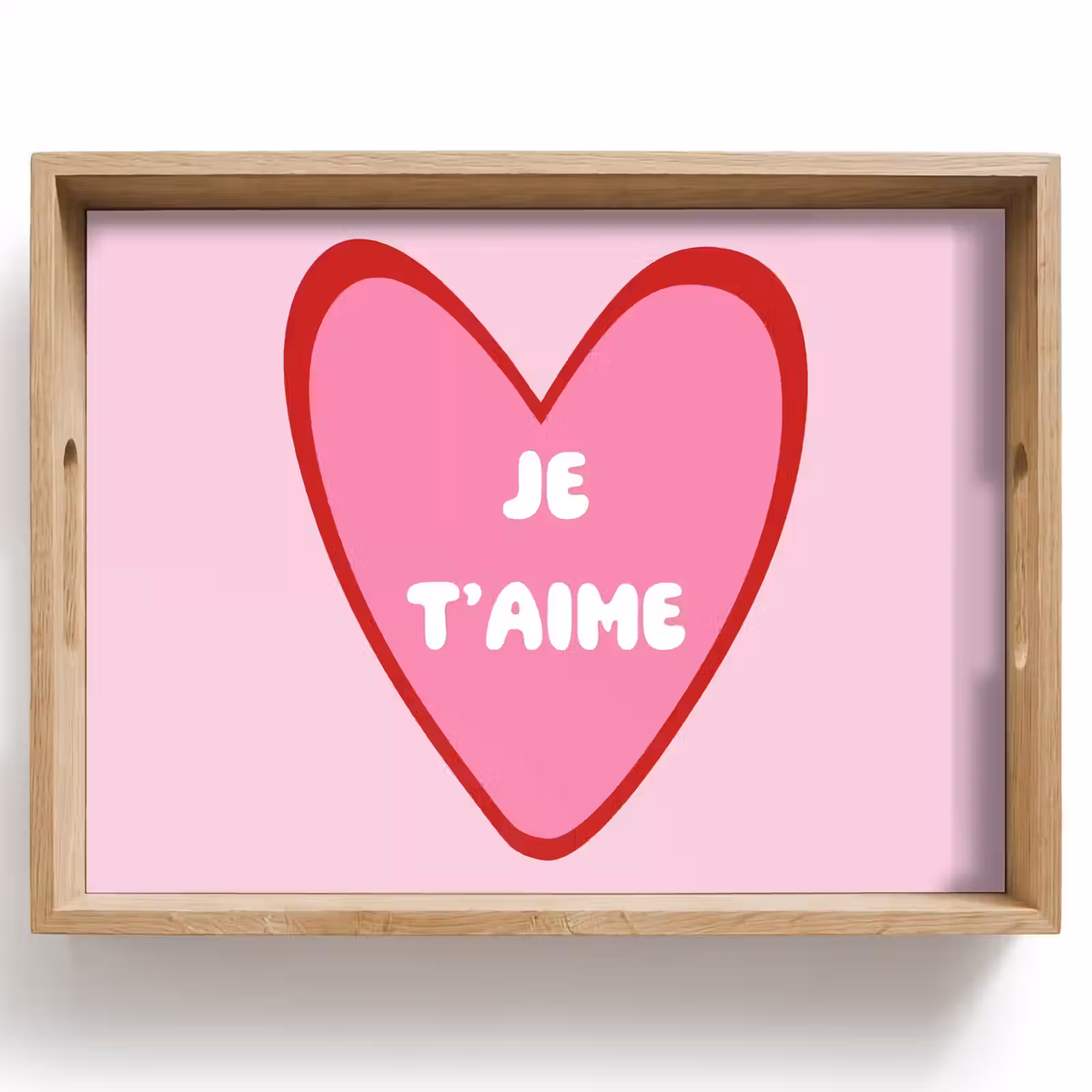 Dienblad - Hart - Frans - Valentijn - Roze — 1