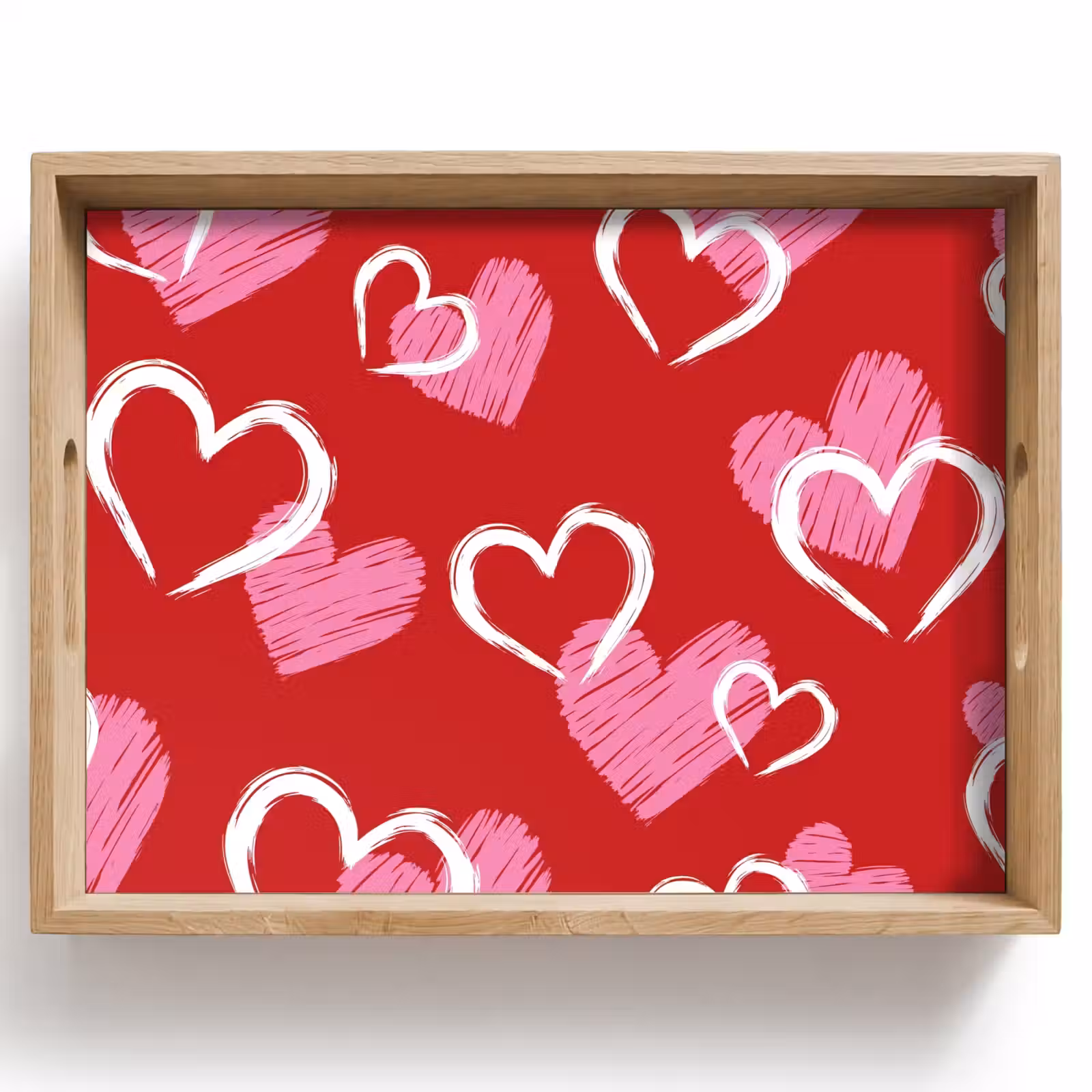 Dienblad - Patroon - Hartjes - Roze - Valentijn — 1