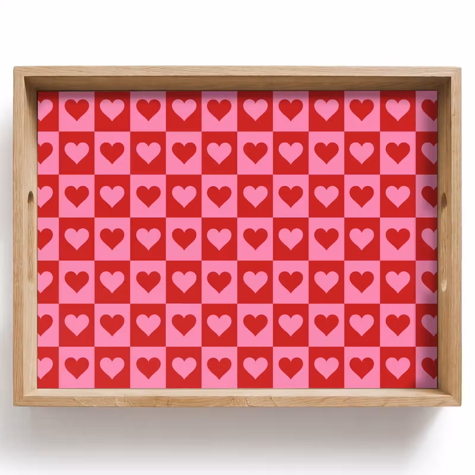 Dienblad - Rood - Roze - Schaakbord - Valentijn — 1