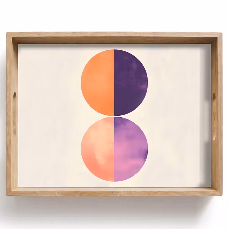 Dienblad - Abstract - Cirkels - Paars — 1