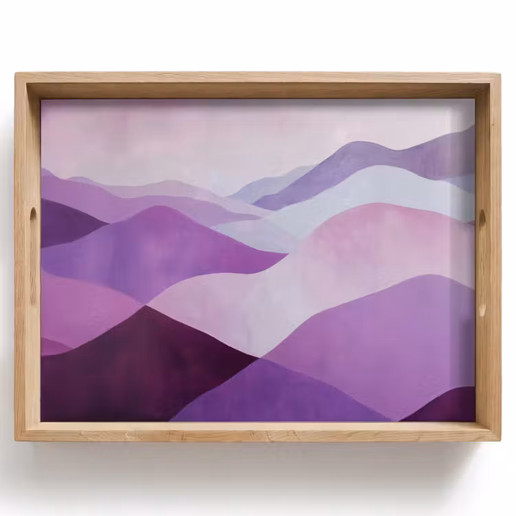 Dienblad - Abstract - Heuvels - Landschap - Paars — 1
