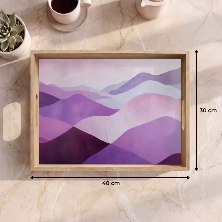 Dienblad - Abstract - Heuvels - Landschap - Paars — 9