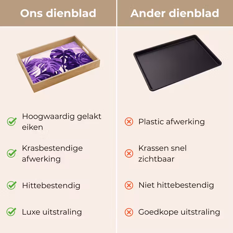 Dienblad - Bladeren - Paars - Tropisch - Abstract — 3