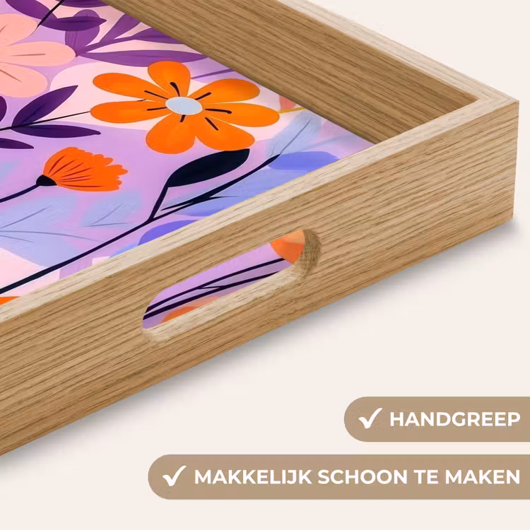 Dienblad - Bloemen - Kleurrijk - Bladeren — 5