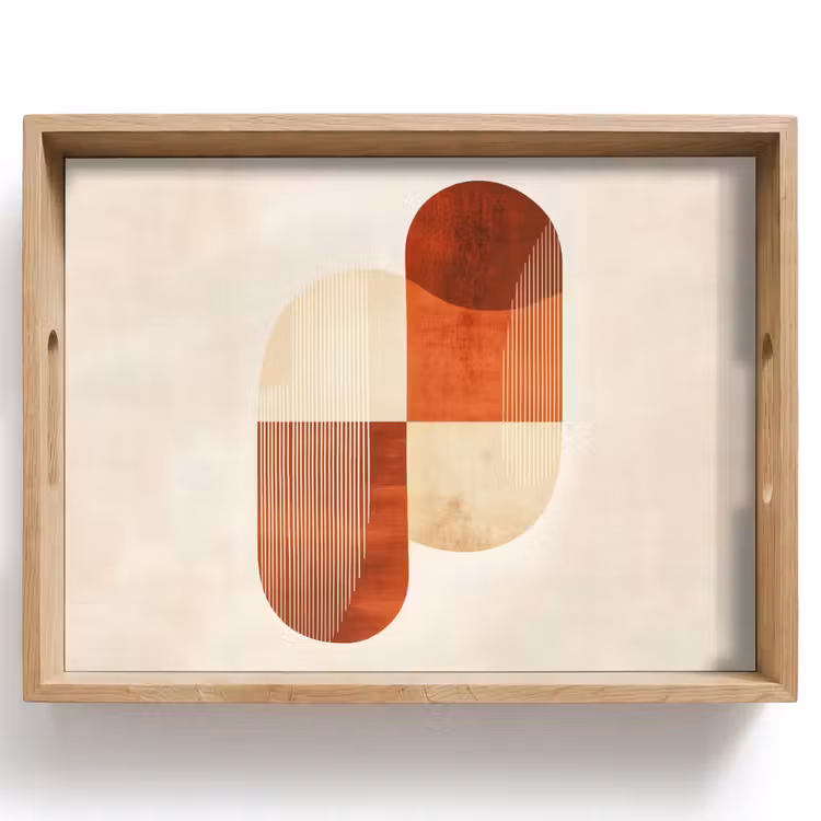 Dienblad - Bogen - Beige - Vormen — 1