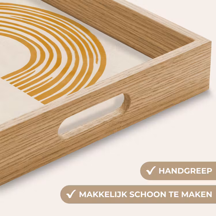 Dienblad - Bogen - Lijnen - Oranje - Minimalistisch — 5