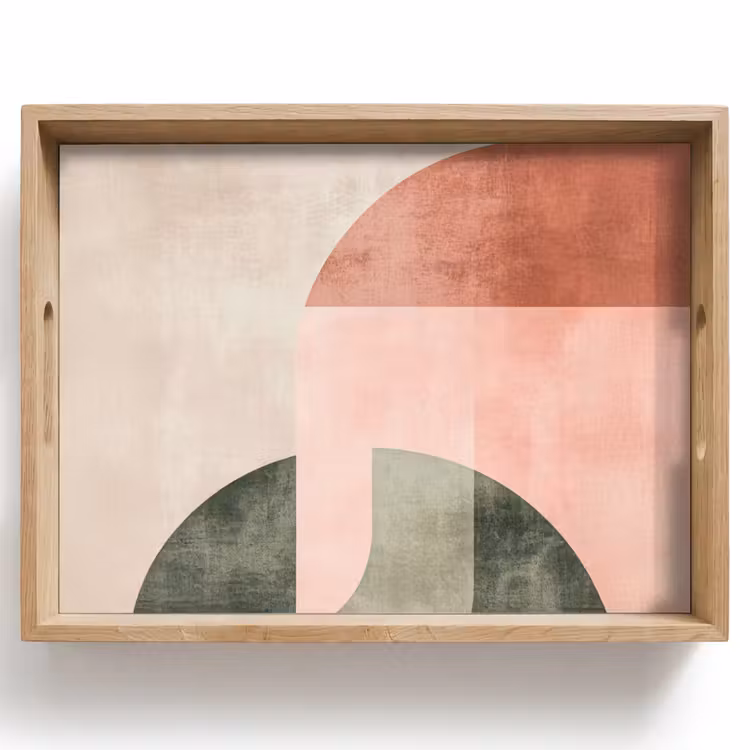 Dienblad - Cirkel - Abstract - Roze — 1