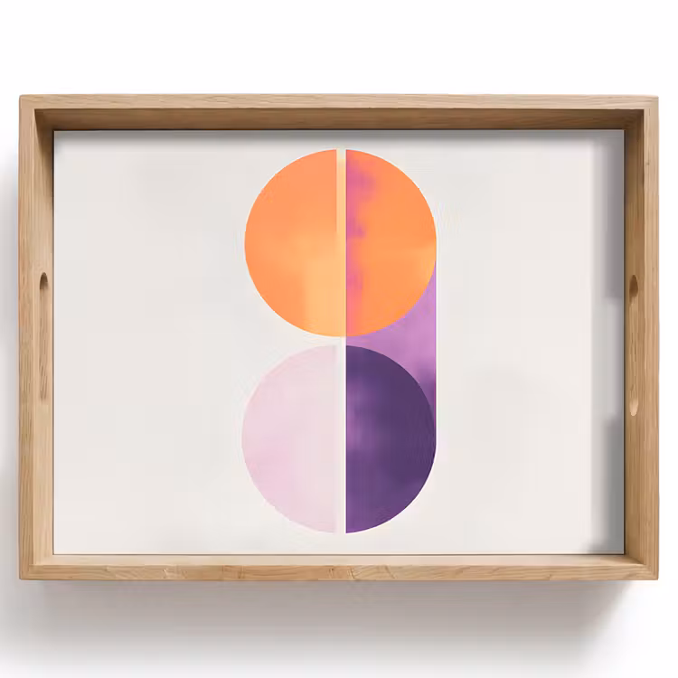 Dienblad - Cirkels - Abstract - Paars — 1