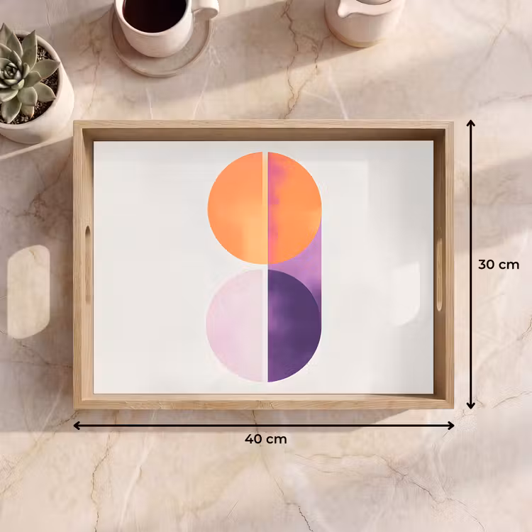 Dienblad - Cirkels - Abstract - Paars — 9