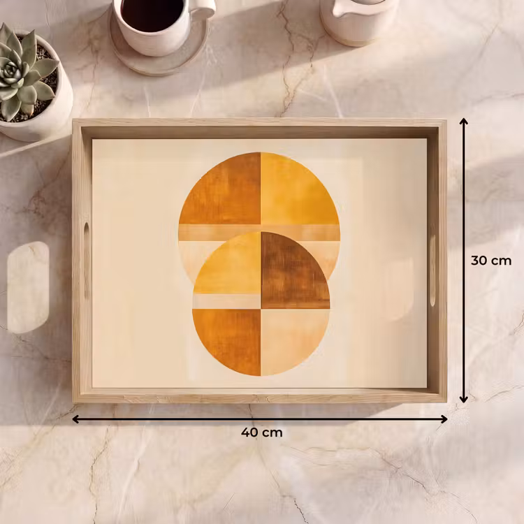 Dienblad - Cirkels - Geel - Minimalistisch — 9