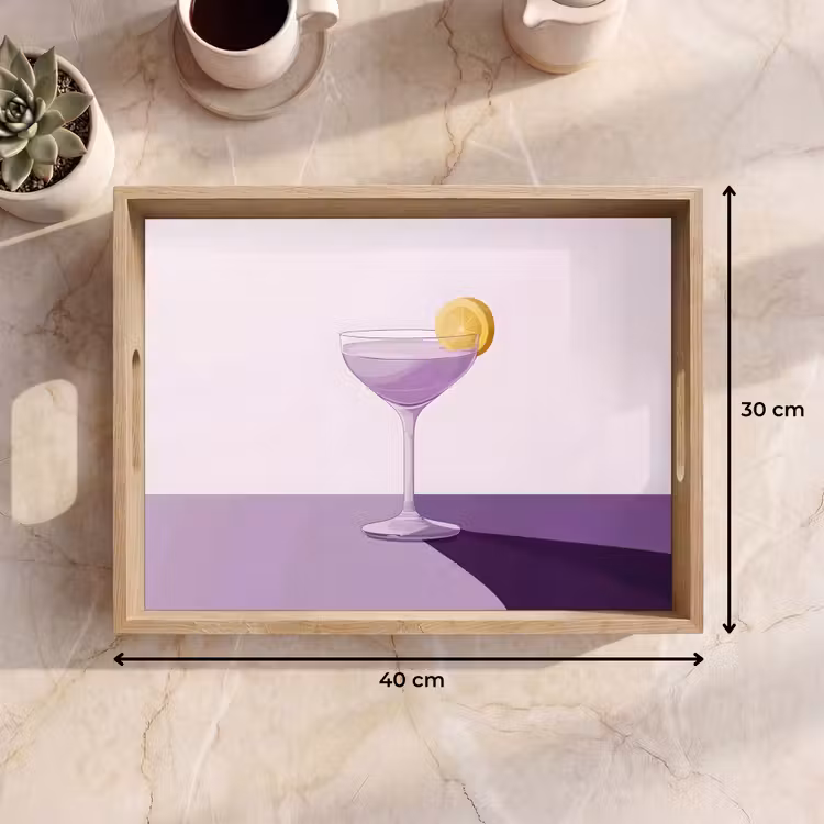 Dienblad - Cocktail - Paars - Minimalistisch - Citroen — 9