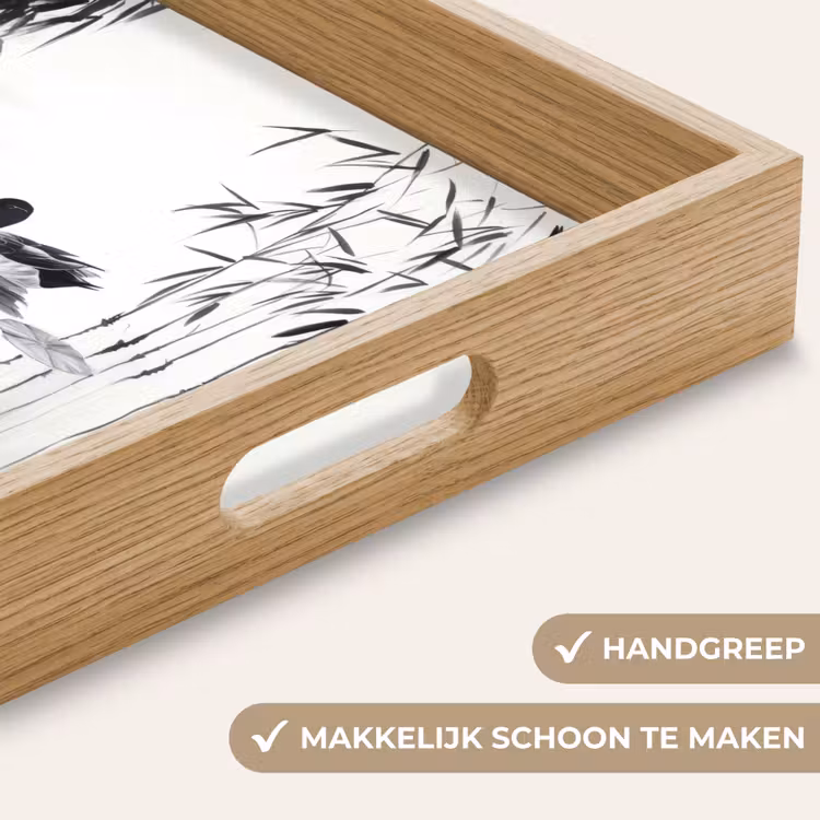Dienblad - Eenden - Waterlelies - Riet - Zwart — 5