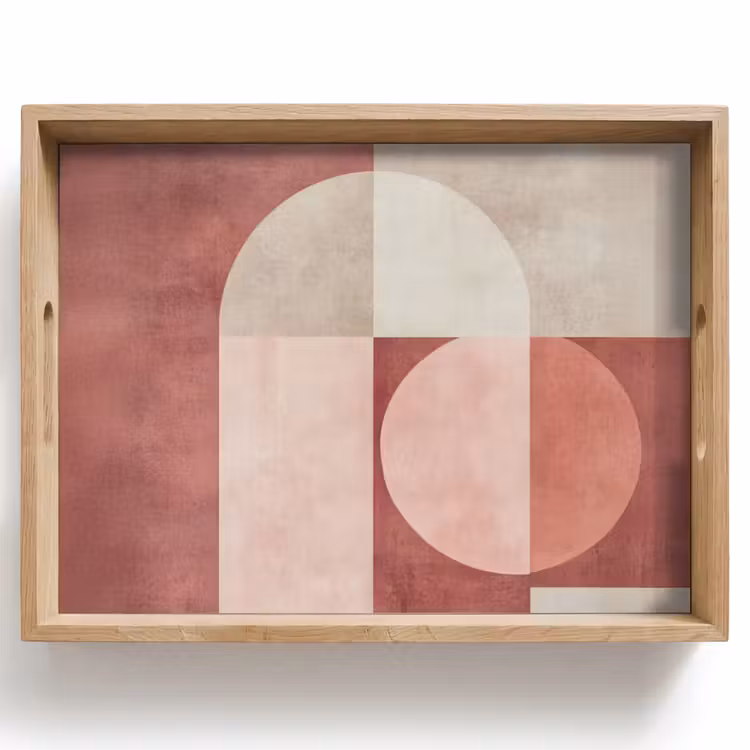 Dienblad - Figuren - Abstract - Roze — 1