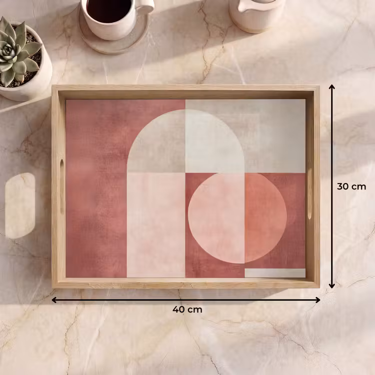 Dienblad - Figuren - Abstract - Roze — 9