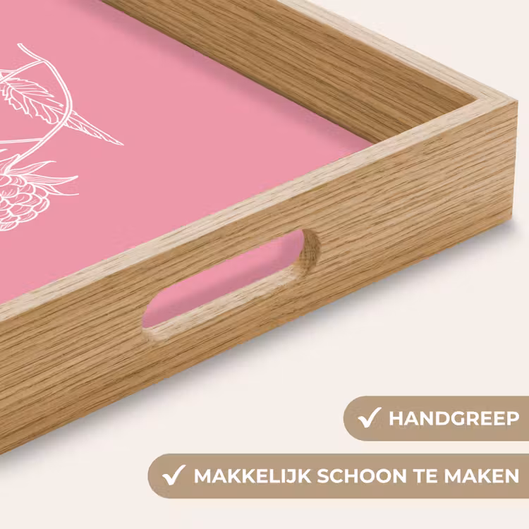 Dienblad - Frambozen - Steel - Getekend - Roze — 5