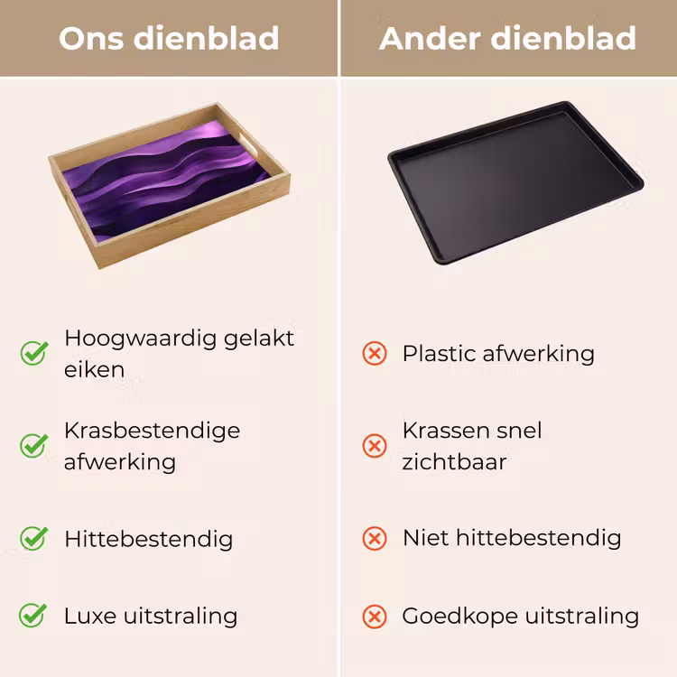 Dienblad - Golven - Abstract - Paars — 3