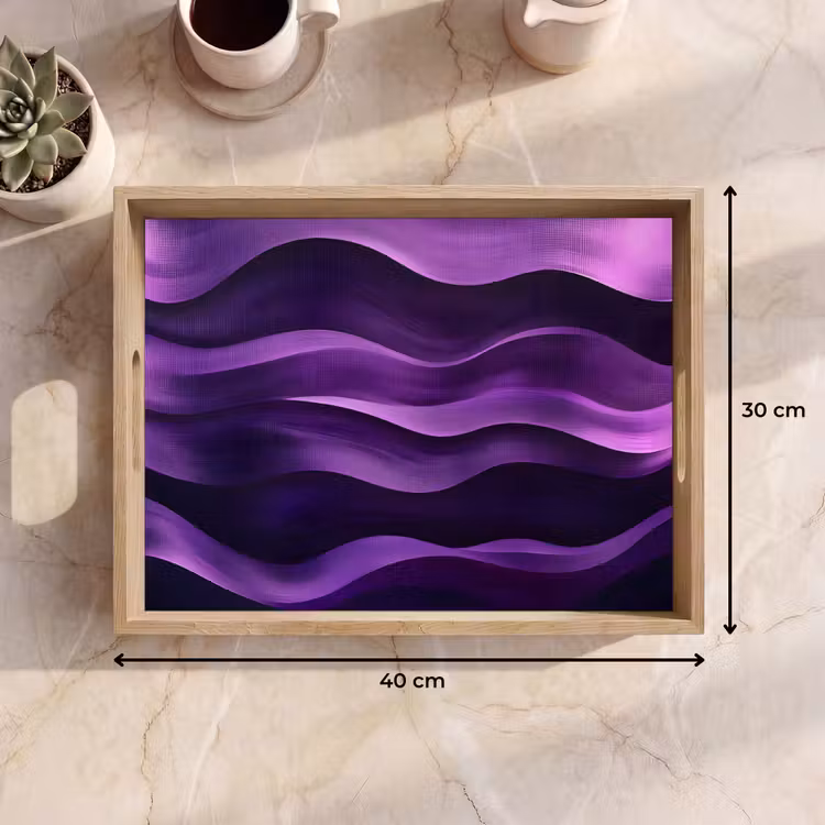 Dienblad - Golven - Abstract - Paars — 9