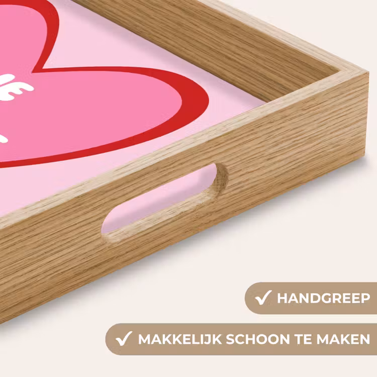 Dienblad - Hart - Frans - Valentijn - Roze — 5