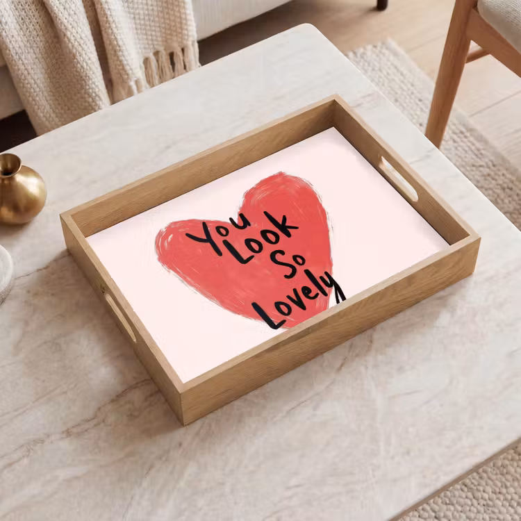 Dienblad - Hart - Rood - Valentijn — 2