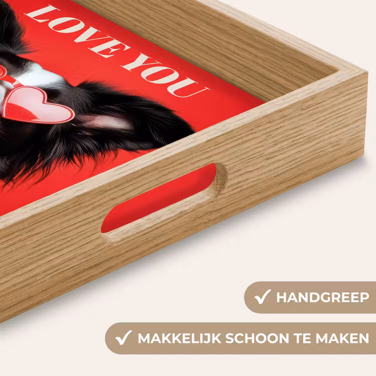 Dienblad - Hond - Hartjesbril - Loveyou - Rood — 5